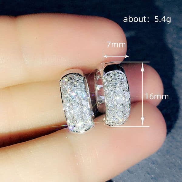 micro-inlaid full-diamond exquisite fashion high-end versatile and unique earrings trendy hoop earrings for female influencers