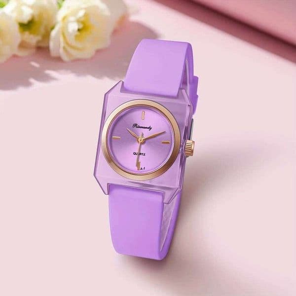 Fashion Silicone Strap Women Watches Rectangle Dial Ladies Quartz Wristwatch for Girls Students Reloj Mujer