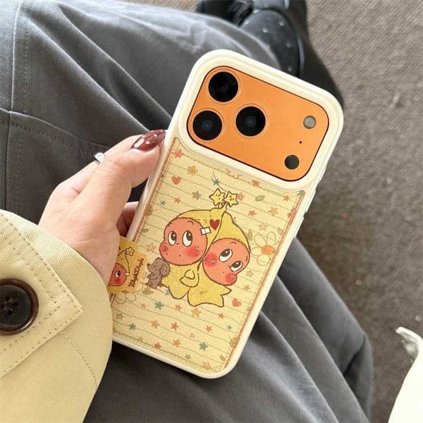 Fashion Leather Cartoon Striped Stars Kawaii Phone Case for iPhone 17 Pro 15 14 13 16 Pro Max Cover Shockproof Cases For 16 17 H260323