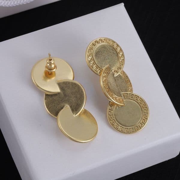 Hiphop Rock Ladies geometric Eardrop Earring exaggerated Double Circles Hoop Earrings Vintage Classics Designer Jewelry