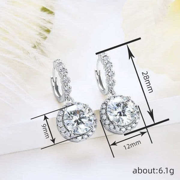 Hot-Selling Bridal Accessories Earrings for Women Geometric Light Luxury Style Shiny Jewelry High-End Dress Matching