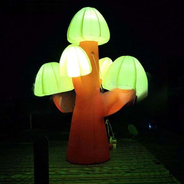 wholesale Beautiful Led Glowing Ground Decoration Balloon Inflatable Mushrooms Led Plants Model Mushroom Trees With Lights Inside For Sale