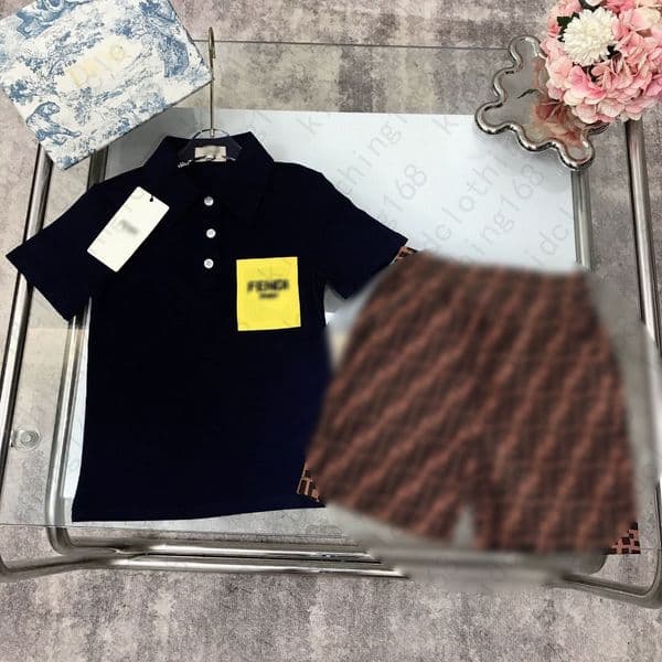 Kid Clothing Sets letter Pattern Boys Girls Tracksuit Summer Short Sleeve Top Tees And Shorts Sets Luxury Designer T-shirts tops Beef shorts Kids Sportsuits F89