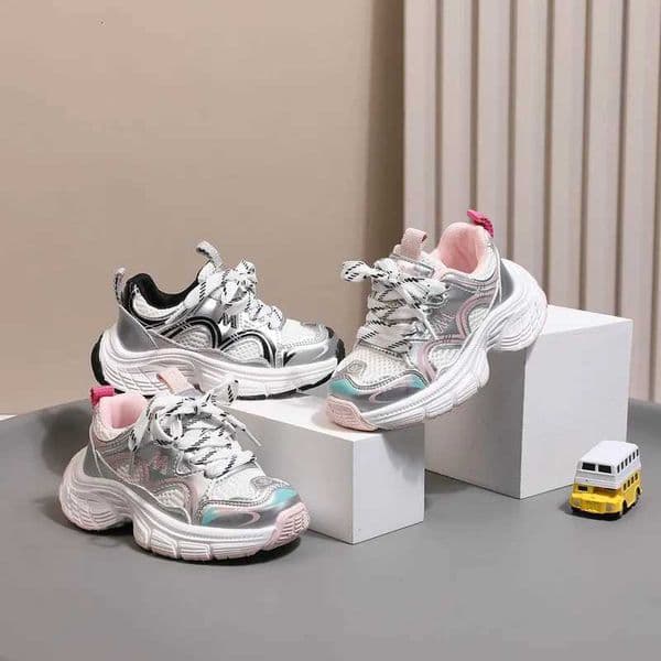 New Spring Children Shoes Mesh Breathable Toddler Girls Sport Shoes Outdoor Tennis Soft Sole None-slip Fashion Boys SneakersT260321