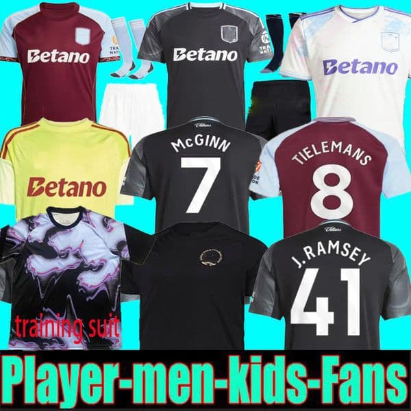 2025 150 Year Anniversary Kit ELLIOTT Aston Soccer Jerseys Villa Kits 26 27 WATKINS McGINN SANCHO men kids 150TH football Shirts ALLIV ROGERS Uniform S-4XL