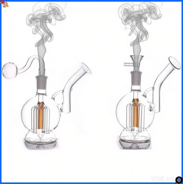 Mini 6tree 14mm Female Portable Water tobacco Pipe Glass Bong Oil Burner pipes with smoking oil banger bowl Kit