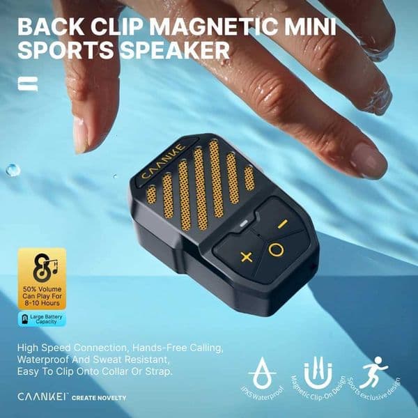 PortableBluetooth Speaker Outdoor IPX5 Waterproof SportsMicrophone SpeakerClip-On Wearable Speaker For Hands-Free Music/Calls X260323