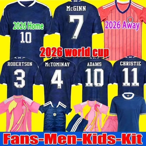 2026 Scotland Soccer Jerseys 2025 2026 ROBERTSON McTominay McGREGOR SHANKLAND MCGREGOR Football Shirt Home Away thrid maillot de Foot men kids kits unifrom