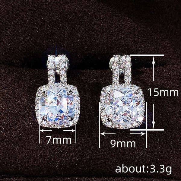 wish foreign trade new Korean style simple round diamond Moissanite stud earrings popular on Instagram among Jewelry influencers