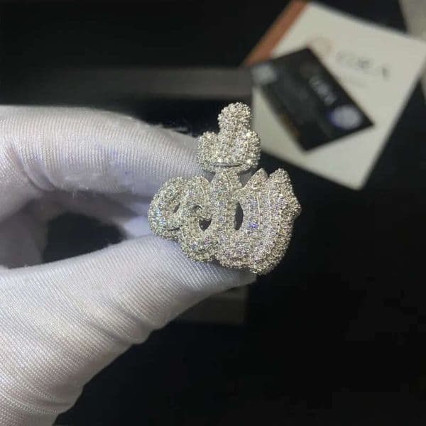 Fashion Hip Hop 925 Sterling Silver Rings for Men Iced Out Moissanite High Quality Pass Diamond Test with GRA