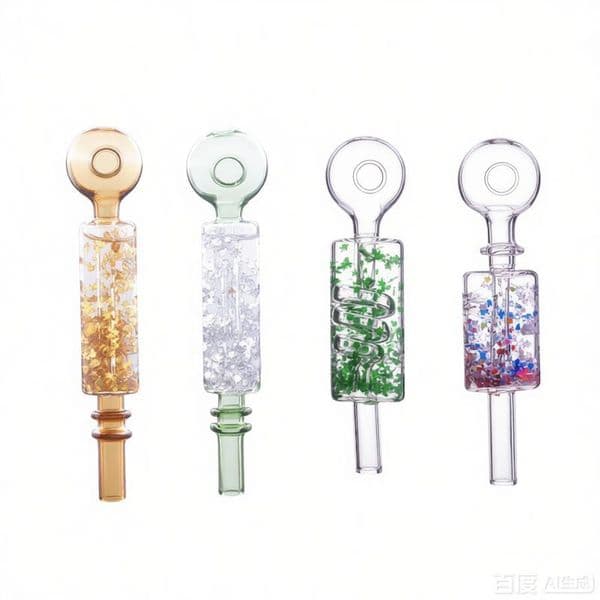 Thick heady Quality colorful Spiral Glass smoking oil burner pipes Glycerin Coil glass spoon pipes portable hand pipe smoking bubbler thumbnail 2