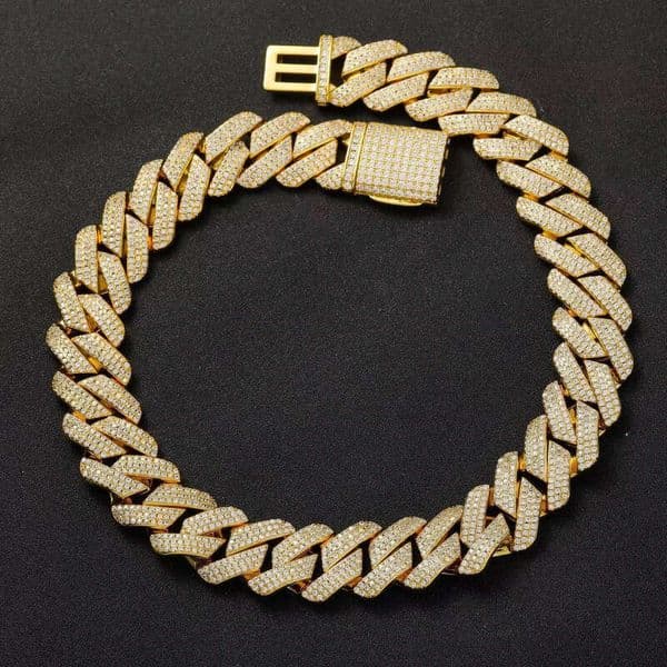 Trending Products 2026 New Arrivals Fashion Gold Iced Out Moissanite Hip Hop Cuban Lidynamic Chains Necklace Jewelry for Men