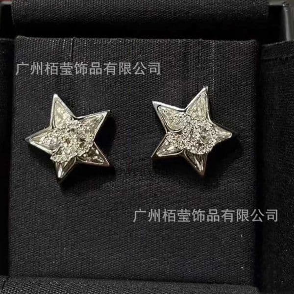 Designer Jewelry cc earrings Water Drop Diamond Pentagram Earrings for Women Fragrant Star Earrings for Women channels studs