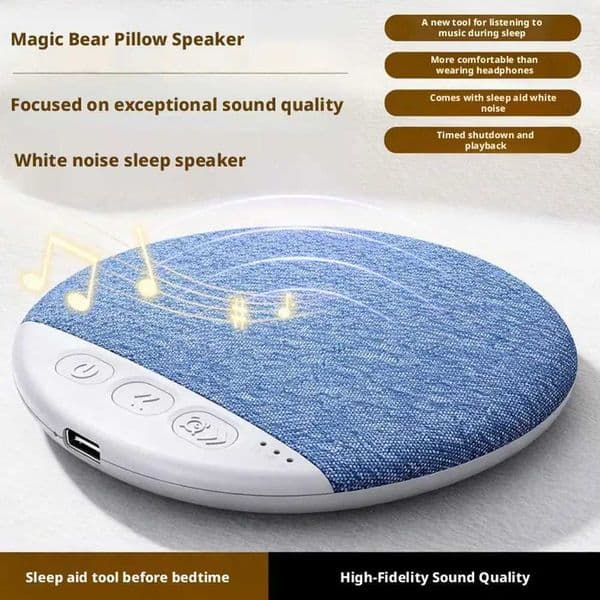 Bedroom Pillow Speaker Bluetooth 54 Under Pillow Sound Machine With White Noise Support 30/60/90 Min Timers HiFi Stereo Sound X2603231