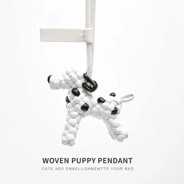 Leather Puppy Woven Leather Dog Charm Elephant For Womens Bag Keychain Pendant Animal Ornament Decoration Diy Bag Accessories 260318
