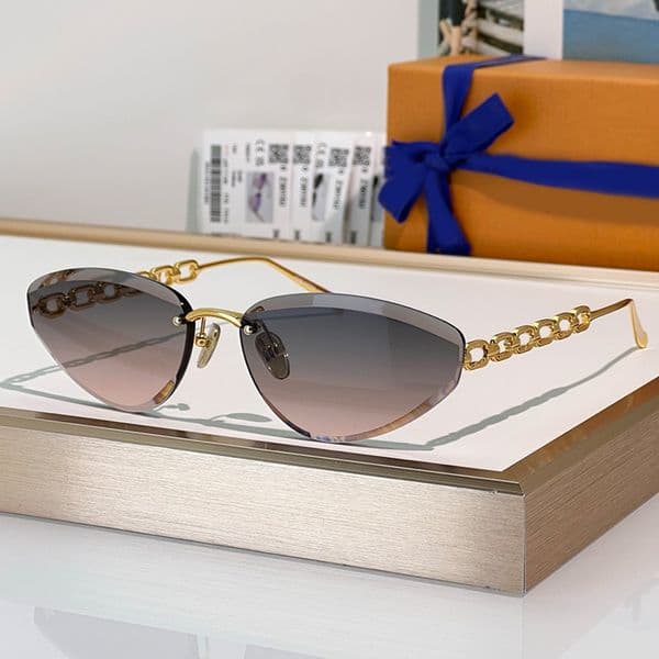 Luxury Womens Designer sunglasses Z3015U womens sunglasses frameless cat eye chain legs fashion sunglasses