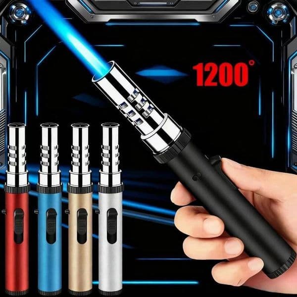 360 Degree Inversion Using Straight Flush Cigar Spray Gun Metal Portable Outdoor Barbecue Ingredient Inflatable Lighter