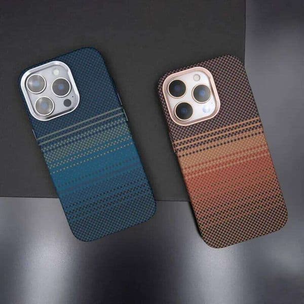 For iPhone 17 14 15 16 Pro Max Luxury Carbon Fiber Relief Phone Case Metal Lens Matte Wireless Charging Shockproof Cover 26H0323