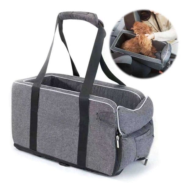 Multipurpose Center Console with Shoulder Straps Dog Car Seat Portable Pet Booster Seats for Dogs & Cats 26W0323