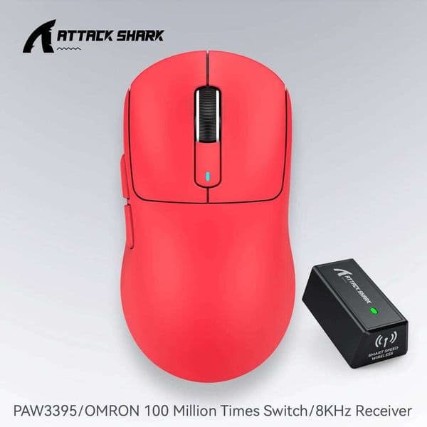 Attack Shark X3 X3Pro Wireless Mouse,PixArt PAW3395 26K DPI 1K/4K Lightweight Mouse ,Tri-Mode Macro Gaming Mouse,Laptop/win/mac 26L0323