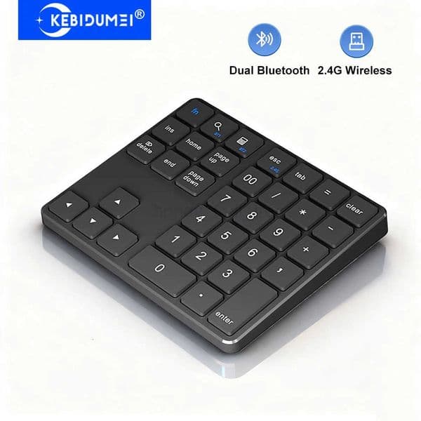 Dual-Mode Numeric Keypad Dual 24G Wireless Keyboard K35 Digital Keyboard 300mAh Rechargeable Numpad for PC Laptop H260323