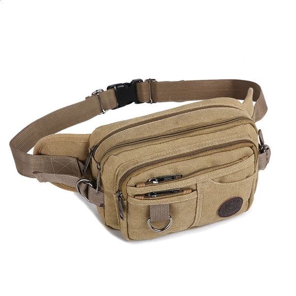 Mens waist bag travel with adjustable shoulder straps ideal for outdoor hiking and camping 260323
