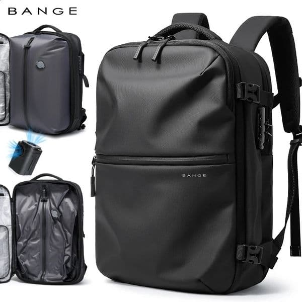 BANGE AntiTheft Men Travel Backpack Vacuum Compression 156 inch Laptop For Business School Bag Pack Hiking Backpacks 260323