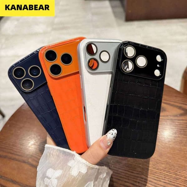 The 17promax with light luxury and high-end alligator leather texture is a niche anti-drop phone case 26H0323