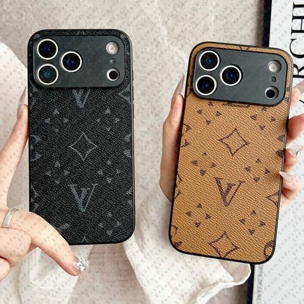 New Designer Fashion Leather Cases For iPhone Pro Max 17 16 15 14 13 12 Back Cover Luxury Mobile Shell Full Coverage Shockproof Protection Phone Case