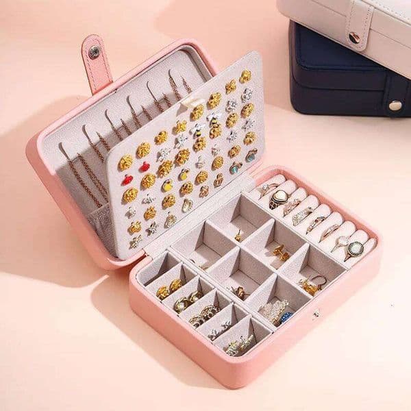 Leather Organizer Display Jewelry Boxes Packaging Ring Box Suitable for Earrings and Rings 26Y0323
