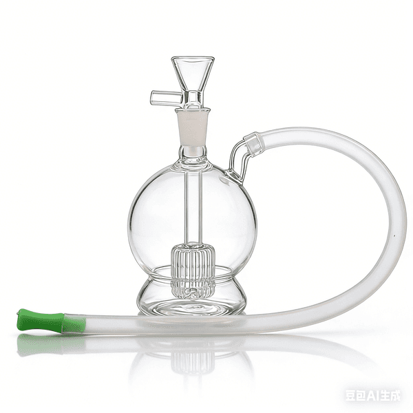 Wholesale Creative Mini Glass oil burner Bottle Hookah Set - Portable Transparent Water Pipe with Flexible Hose and 10mm male smoking oil banger bowl