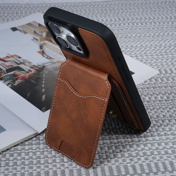 Large Capacity Flap Card Pocket phone case for iPhone 17 16 15 14 13 Pro 12 11 Max Plus 16Promax Holder 17promax phone case 15promax Leather 14pro cover 13promax shell