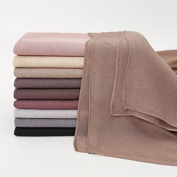 Muslim Modal Hijab Rayon Cotton Shawls For Women Plain Scarf Big Size Headscarf Wraps Islamic Turban Headband 17075cm 260321