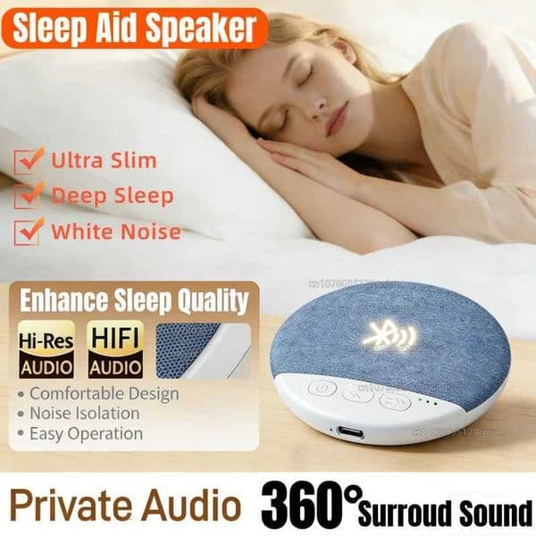 Wireless Bluetooth Speaker White Noise Machine Night Light Sleep Therapy Sound Machine for Baby Kids Adult Relax Bedroom Office X260323