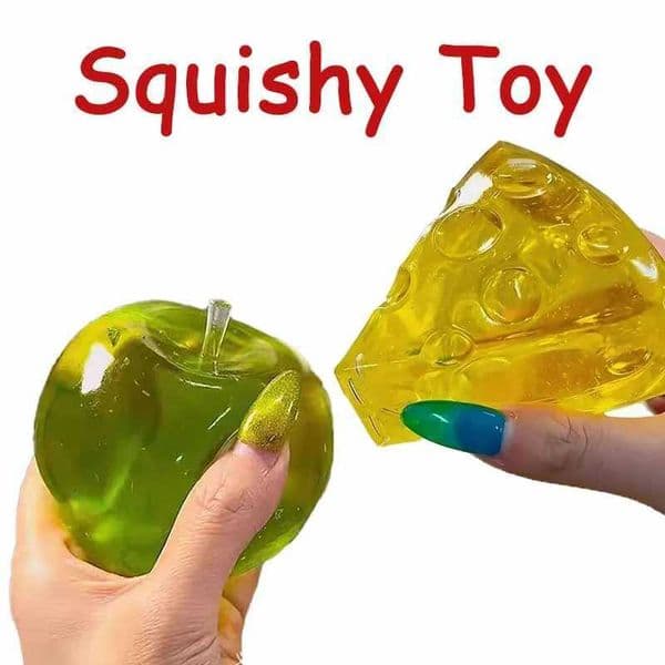 Squishy Green Apple Honey Cheese Knead Slow Rebound Soft Mochi Cheese Squeeze Toy Funny Anti-stress Sensory ADHD Autism Gifts Z260324