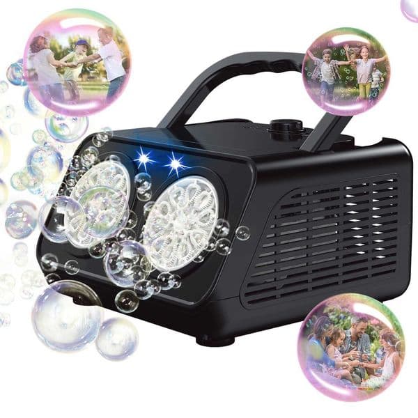 Automatic Bubble MaCHIne Upgrade Bubble Blower with 2 Fans Bubbles Per Minute Bubbles for Kids Portable Bubble Maker Ope K260324