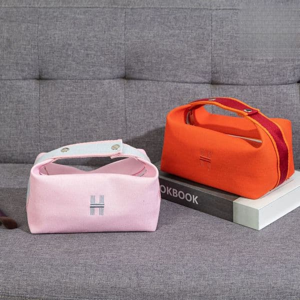Storage Cosmetic Canvas Handheld For Women High End Texture Large Capacity Multi Functional Travel Toiletry Bag With Zipper