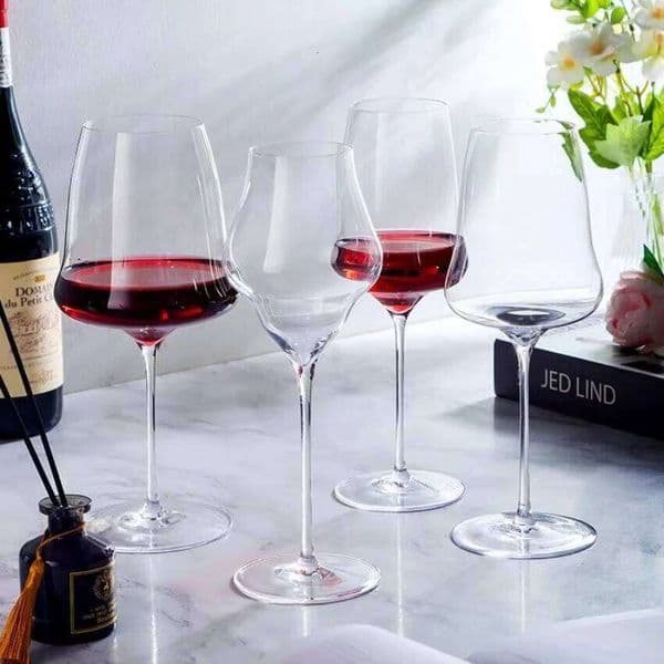 Transparent Cloud Red Goblets Light Luxury Crystal Burgundy Wine Champagne Glasses Thin Stems 26H0324