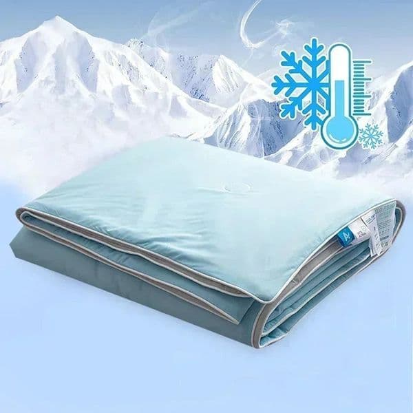 Cooling Blanket for Bed Silky Air Condition Comforter Lightweight Cooled Summer Quilt with Double Side Cold Fabric 260324