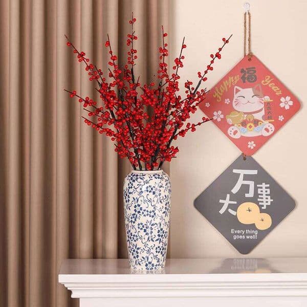 1 piece of blue and white porcelain ceramic ice crack flower arrangement, living room decoration vase, hydroponic planting 26Y0324