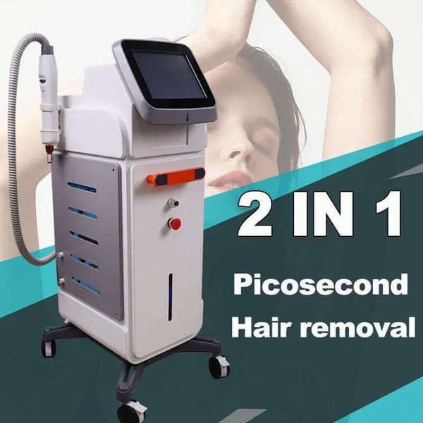 Nd Yag Picosecond Carbon Laser Facial Machine 2 In1 810Nm Diode Laser Hair Removal Plus Pico Laser Tattoo Removal 755 808 1064