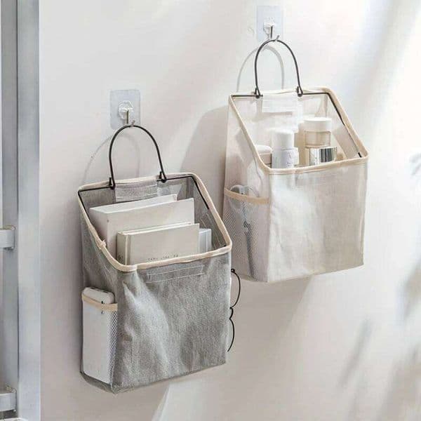 Wall-Hanging Storage Bags Desktop Organizer Basket Hanging Organizers for Kitchen, Bderoom, Living Room 26Y0324