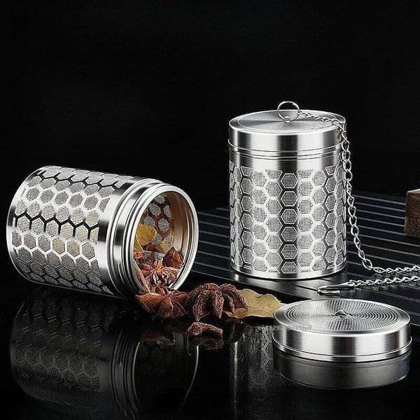 Stainless Steel Infuser with Extended Chain Tea Leaves Spice Seasoning Strainer Teapot Fine Mesh Filter Teaware 26Y0324