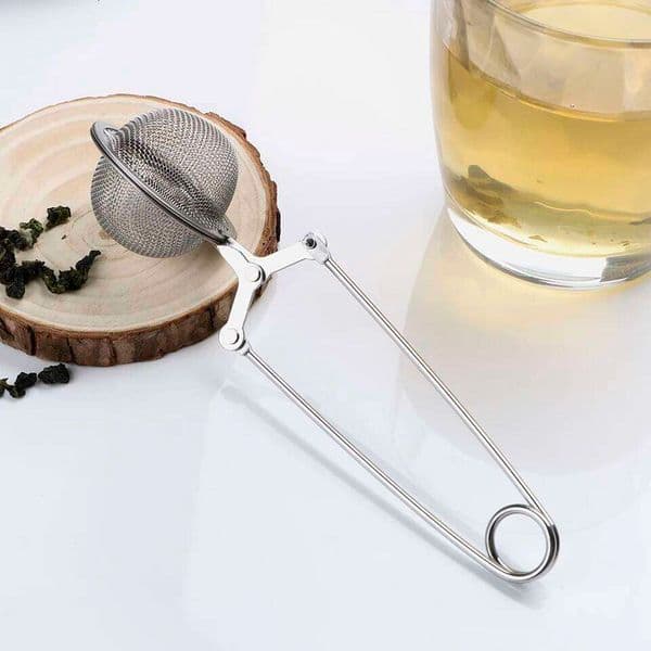 HILIFE Stainless Steel Sphere Mesh Strainer Coffee Herb Spice Filter Diffuser Infuser Handle Tea Ball 26Y0324