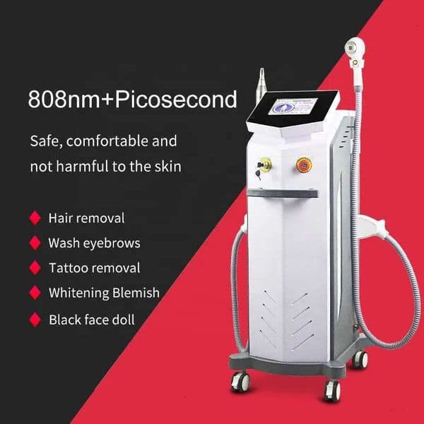 Picosecond Tattoo Laser Removal 808 Diode Laser Hair Removal Skin Rejuvenation 3 Wavelength