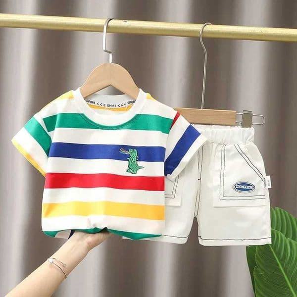Children Clothing mother Kids Clothes Childrens Sets Boys T-shirt Shorts Summer Cotton Short sleeve fashion Suit2PCS S2512267FZS