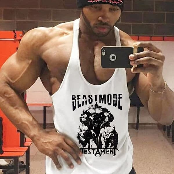 2025 Mens Printed Sports Top for Fitness Vest Comfortable Breathable Sleeveless Training 260313BANJIA
