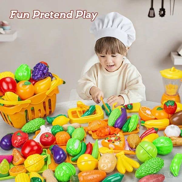 FruitsVegetable Model Kitchen Pretend Play Cutting Toys Childrens Cooking Simulation Food Christmas Gift For Kids Toddlers S251230