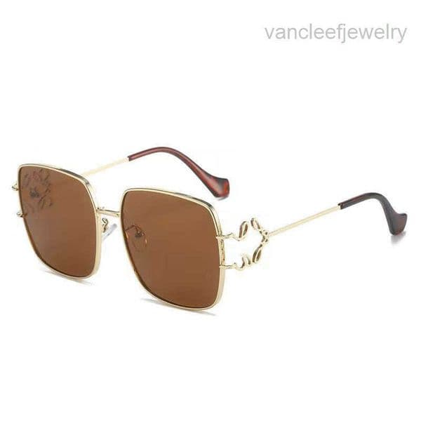 women for Designer Sunglasses Square metal Glass oversized lenses frame unique charm Driving Beach Outdoor Shades signature