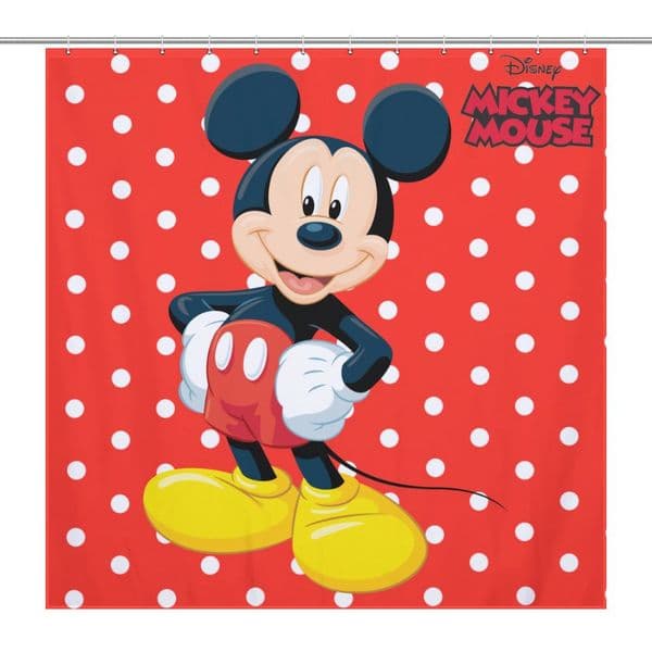 Mickey Mouse Shower Curtain Disney Cartoon Movie Bath Curtains Cute Animal Bathroom Home Decoration Accessories Waterproof Partition Curtains